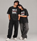 WILD SOUL - Unisex  Acid Washed Oversized Tee